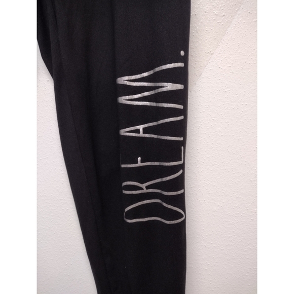 Rae Dunn black lounge pants with "dream" spell out size M - Picture 4 of 10